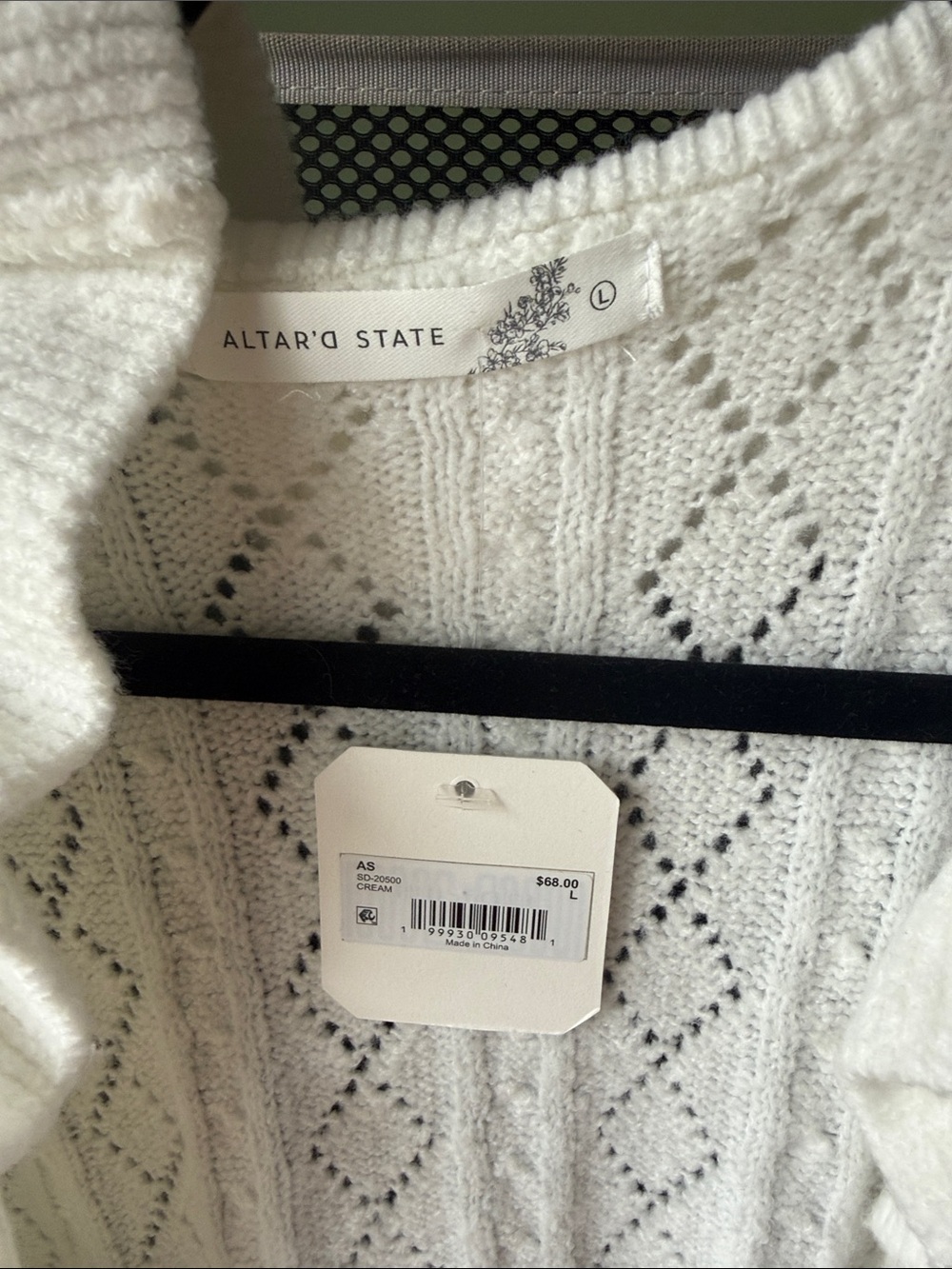 Altar'd State Cream Ruffled Open-Front Cardigan - Picture 2 of 4
